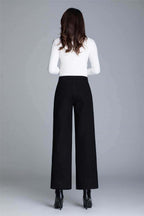 JuliaFashion-Pendent Chic High Waist Loose Classic Straight Trousers