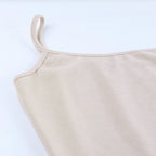 JuliaFashion - 2024 Sexy Backless One Shoulder Suspenders Split Dress