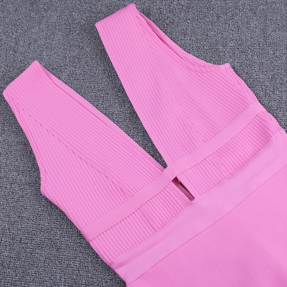 JuliaFashion - Sexy Cut Out Rayon Club Party Dress