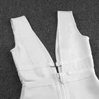 JuliaFashion - Sexy Cut Out Rayon Club Party Dress