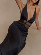 Halter Neck Backless Maxi Dress