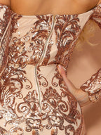 JuliaFashion - Sexy Off the Shoulder Sequin Party Dress