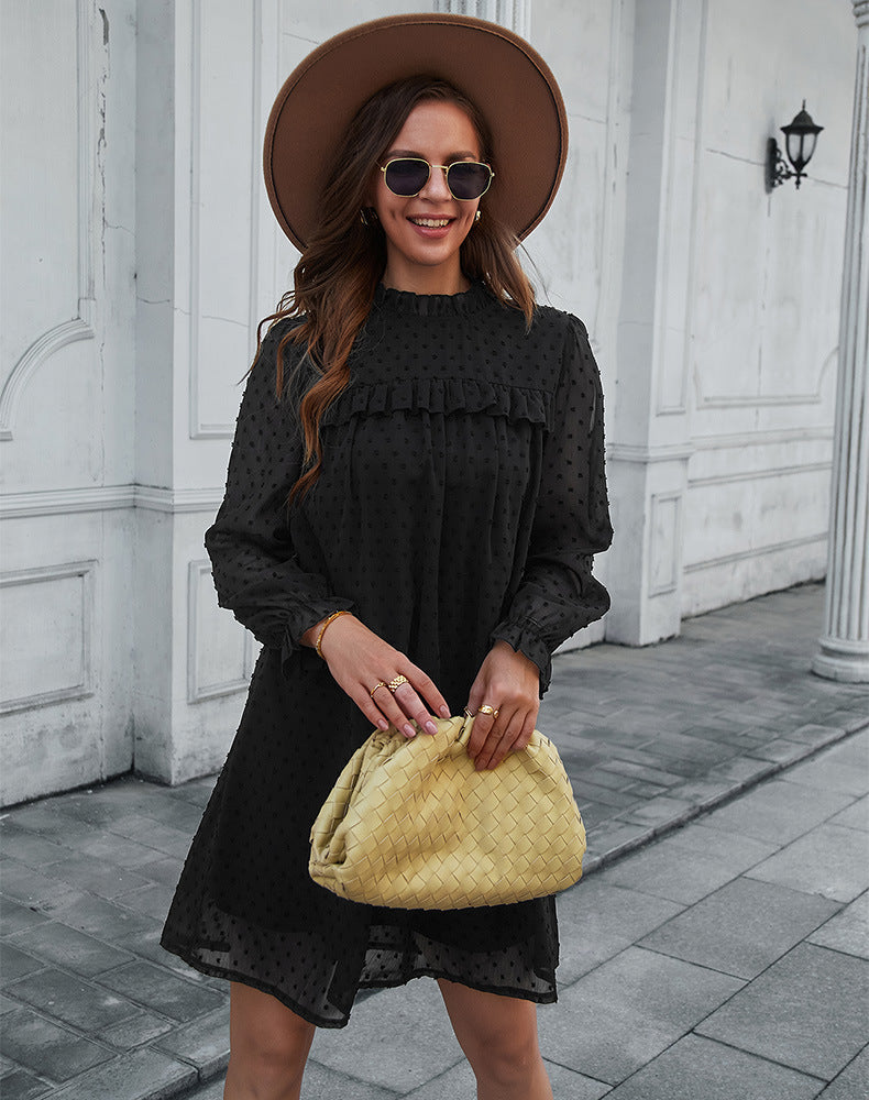 JuliaFashion - 2024  Solid Ruffles High Waist Bohemian Sexy Beach Mini Dress