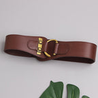 JuliaFashion-Big Gold Color Pin Buckle Waistband Female Waist Belt