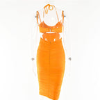 JuliaFashion - 2024 Sexy Sleeveless Hollow Out Slim Dress