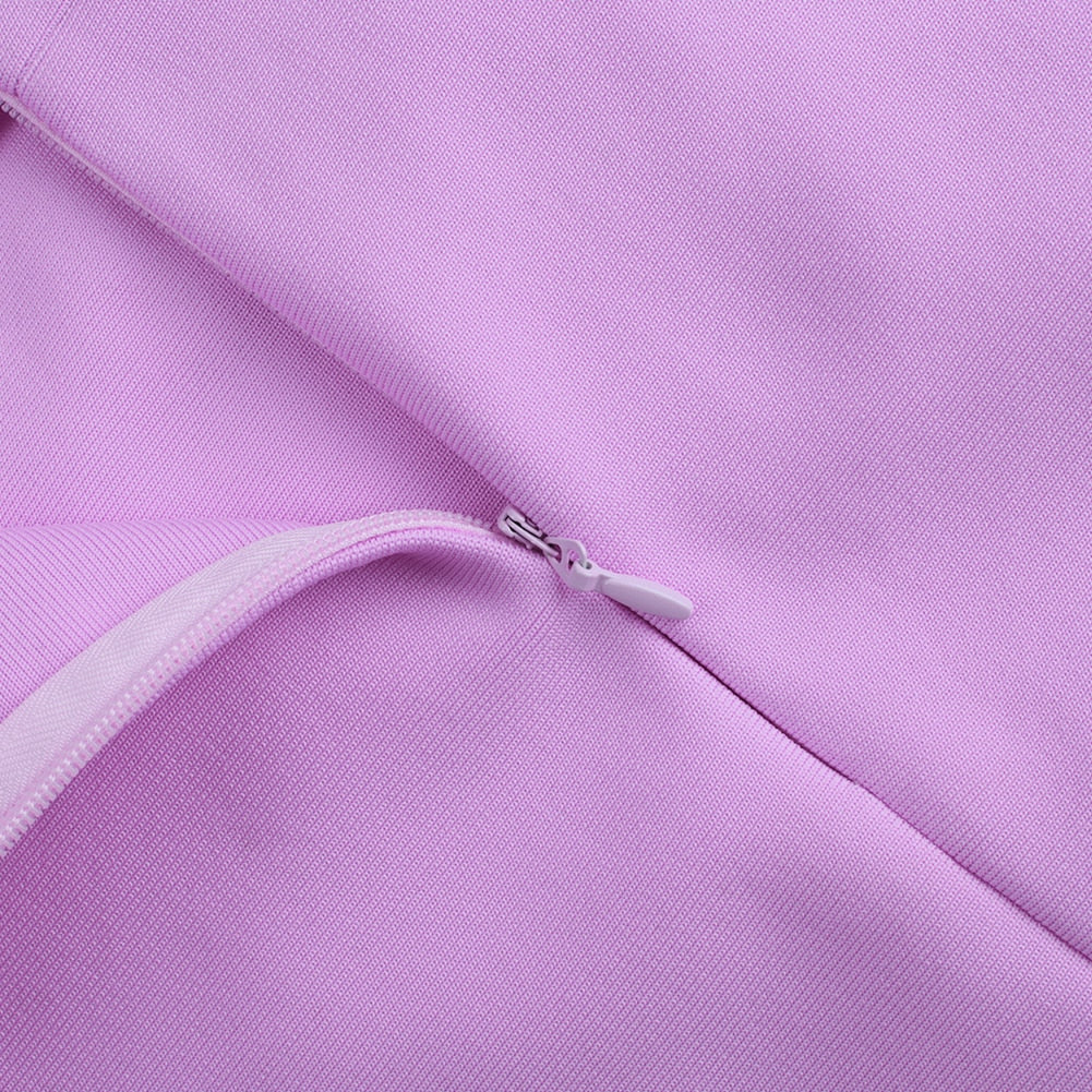 JuliaFashion - Purple Bodycon Draped Off Shoulder Party Dress