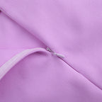 JuliaFashion - Purple Bodycon Draped Off Shoulder Party Dress