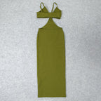 JuliaFashion - 2024 Sexy Brown Club Celebrity Evening Hollow Party Dresse