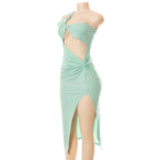 JuliaFashion - 2024 Sexy Cut Out Split Ruched Sleeveless Dresses