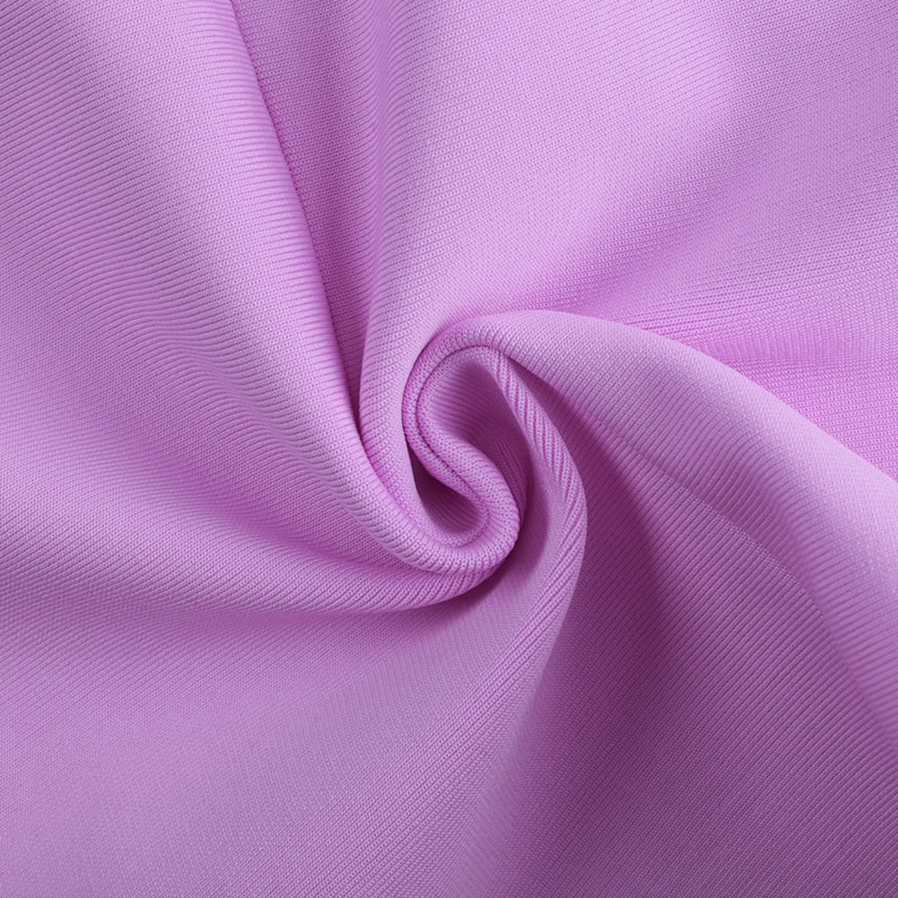 JuliaFashion - Purple Bodycon Draped Off Shoulder Party Dress