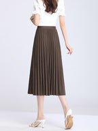 JuliaFashion - Simply Classic High Waist A-line Skirt