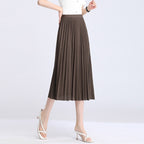 JuliaFashion - Simply Classic High Waist A-line Skirt
