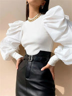 JuliaFashion - 2024  Solid Color OL Fashion Blouse