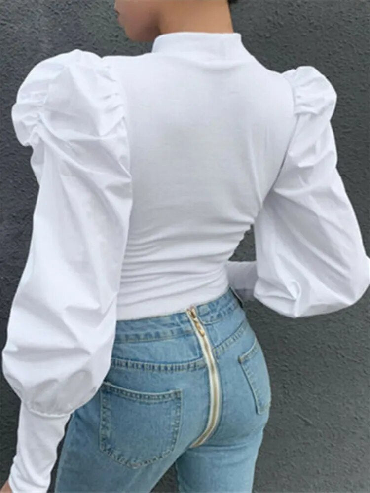 JuliaFashion - 2024  Solid Color OL Fashion Blouse