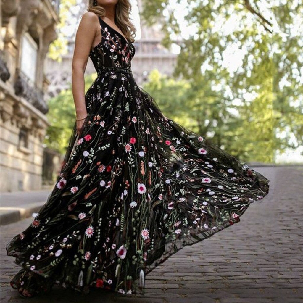 JuliaFashion - Vintage Maxi Long Dress for Parties