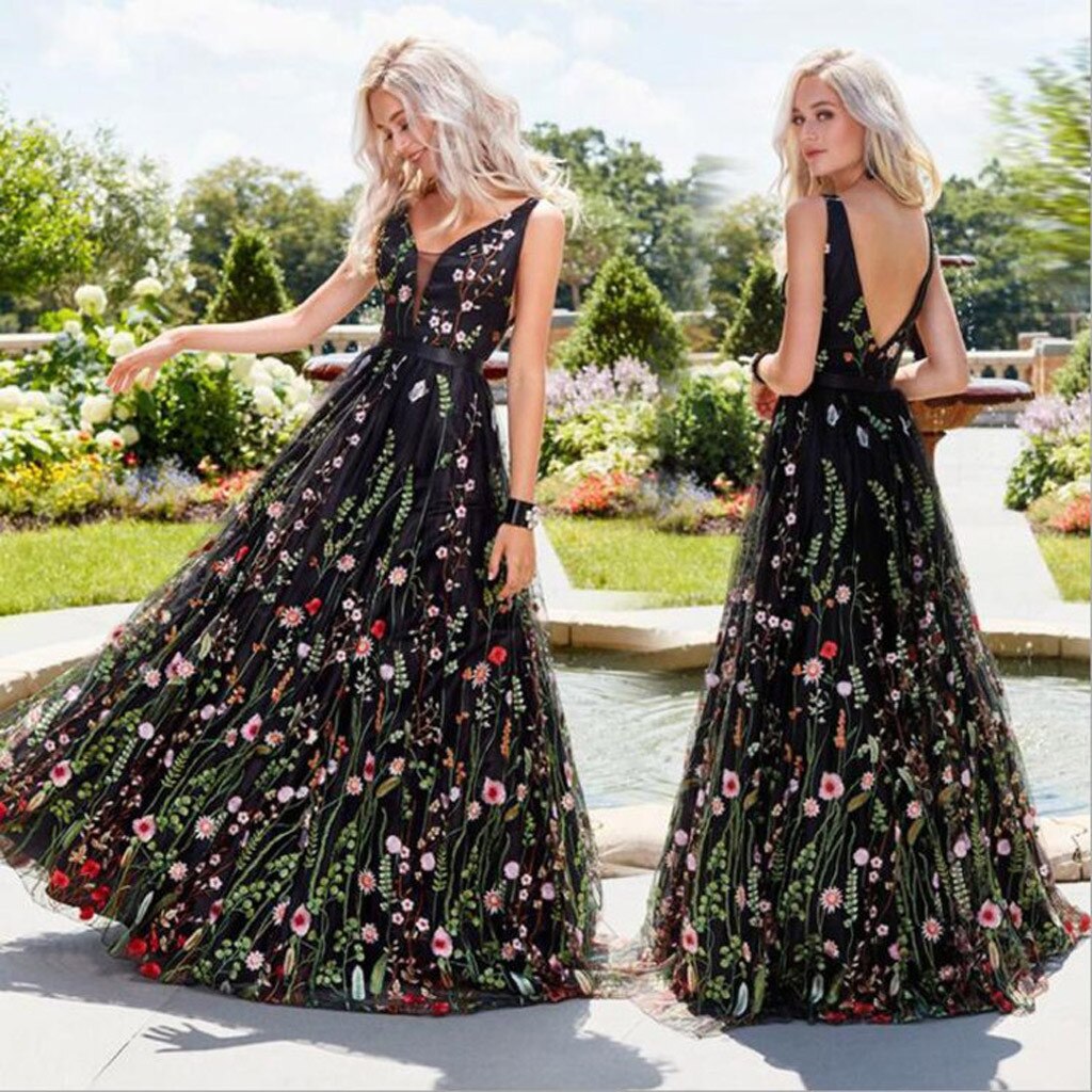 JuliaFashion - Vintage Maxi Long Dress for Parties