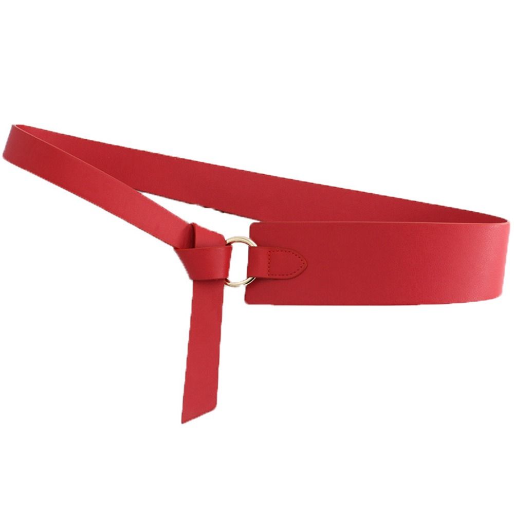 JuliaFashion - 2024 Retro Solid Color PU Leather Wide Corset Belt