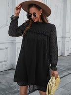 JuliaFashion - 2024  Solid Ruffles High Waist Bohemian Sexy Beach Mini Dress