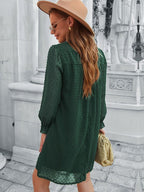 JuliaFashion - 2024  Solid Ruffles High Waist Bohemian Sexy Beach Mini Dress