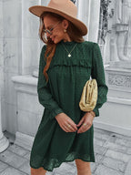 JuliaFashion - 2024  Solid Ruffles High Waist Bohemian Sexy Beach Mini Dress