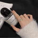 JuliaFashion-Exquisite Double-deck Pearl Adjustable Ring