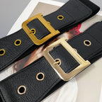 JuliaFashion - 2024 Women High Quality Elastic Wide Cummerbunds Stretch Cinturon Mujer Dress Sweater Waistband