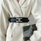 JuliaFashion-Leather Corset Cummerbunds Wild Pin Buckle Belt