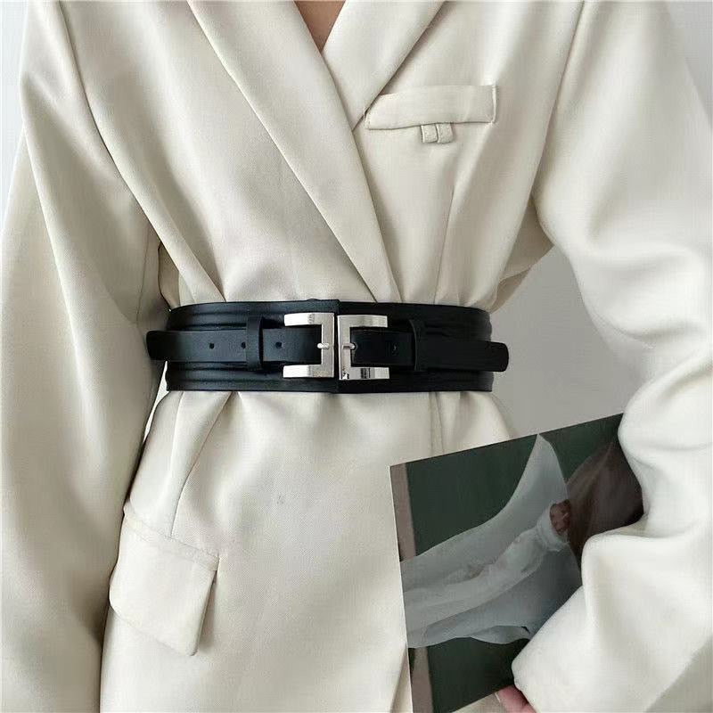 JuliaFashion-Leather Corset Cummerbunds Wild Pin Buckle Belt