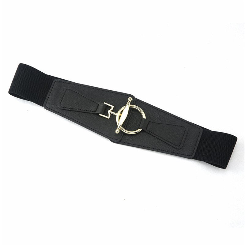 JuliaFashion-Elastic Vintage Luxury Ladies Wide Belt