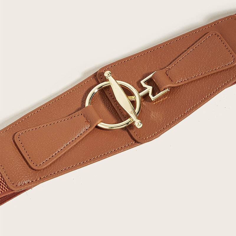 JuliaFashion-Elastic Vintage Luxury Ladies Wide Belt