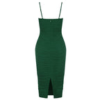 JuliaFashion-Midi Bandage Bodycon Sexy Party Dress
