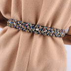 JuliaFashion-New Dress Rhinestone Tunic Belt