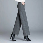 JuliaFashion-Pendent Chic High Waist Loose Classic Straight Trousers