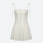 Pleated Corset Mini Dress