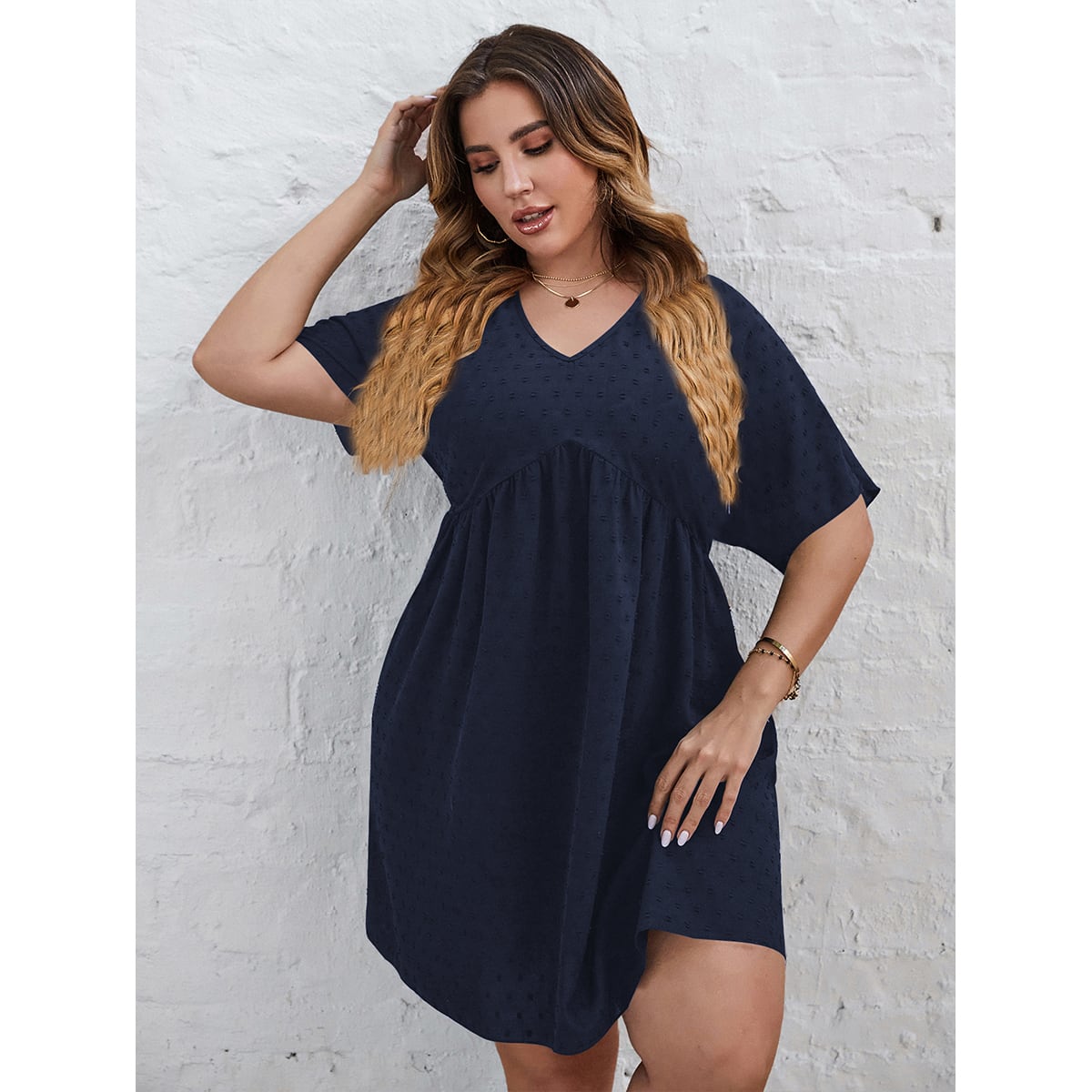 JuliaFashion-A Line Elegant Cotton Casual Loose Midi Tunic Dresses