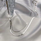 JuliaFashion - 2024 Unisex Double Flat Snake Necklace