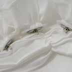 Rose Satin Backless Mini Dress