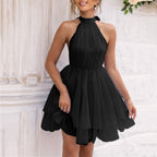 JuliaFashion - Sexy Open Back V Neck Party Dress