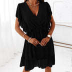 JuliaFashion - Sexy Sleeveless Ruffles Chiffon Dress