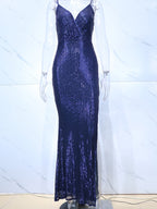 JuliaFashion - Sexy Backless Corset Sequin Elegant Prom Dresses