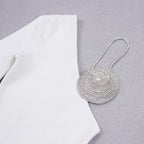 JuliaFashion - 2024 Sexy Luxury Diamonds Straps Bra Club Dresses