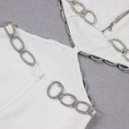 JuliaFashion - Sexy Backless Diamond Luxury Tight Mini Cut-Out Dress