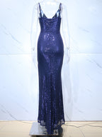 JuliaFashion - Sexy Backless Corset Sequin Elegant Prom Dresses