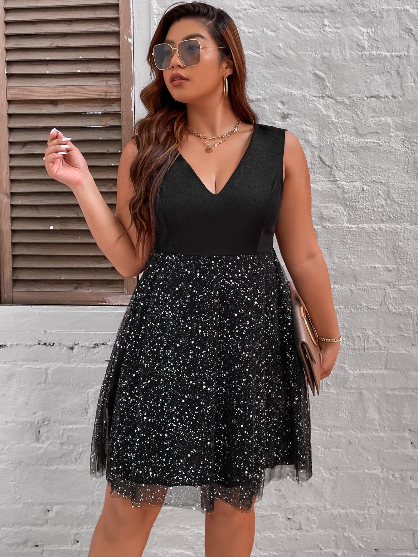 JuliaFashion - Sleeveless V-Neck Bodycon Cocktail Evening Party Dresses