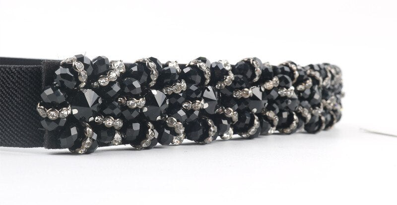 JuliaFashion-New Dress Rhinestone Tunic Belt