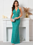 JuliaFashion - Sexy Backless Corset Sequin Elegant Prom Dresses