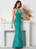 JuliaFashion - Sexy Backless Corset Sequin Elegant Prom Dresses