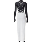 JuliaFashion - 2024 Sexy Criss Cross Bandage Beach Party Dress
