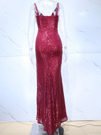 JuliaFashion - Sexy Backless Corset Sequin Elegant Prom Dresses
