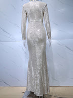 JuliaFashion - Sequin Elegant Glitter Birthday Party Dress